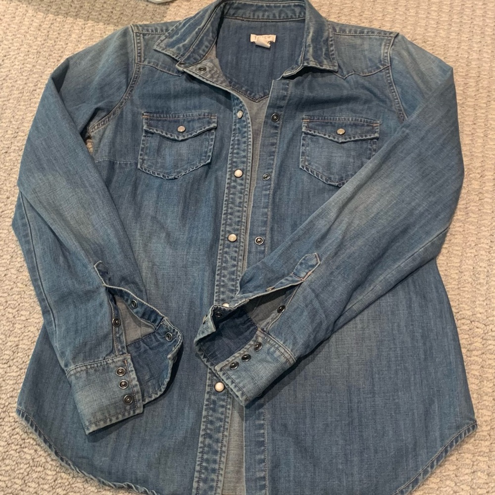 JCREW Denim Shirt 100% Cotton size XXS